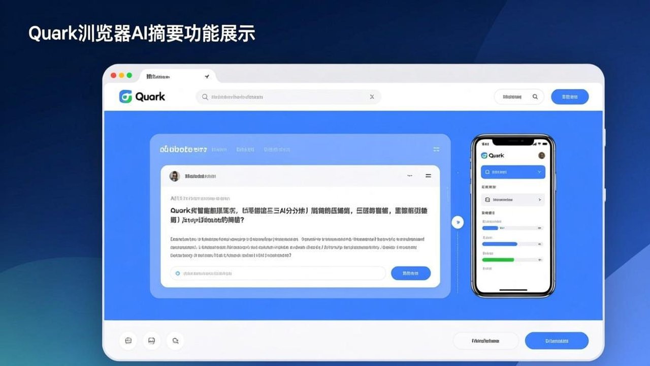 夸克浏览器AI助手主界面功能展示
