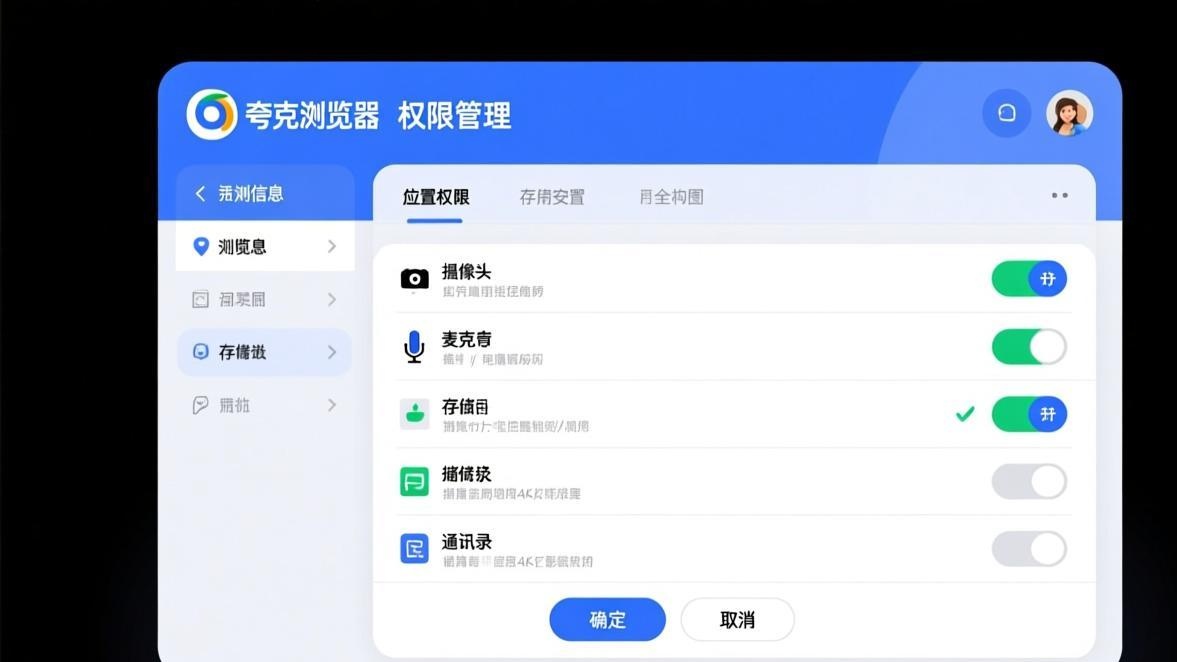 正版夸克浏览器权限检查界面