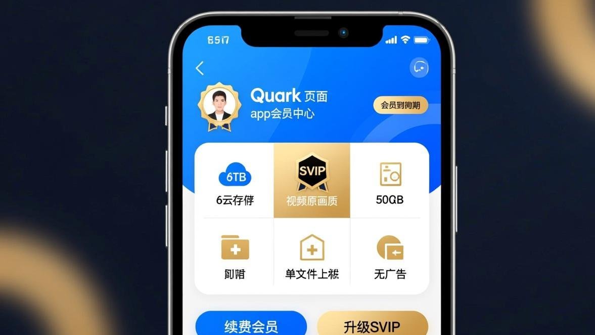 夸克网盘SVIP会员中心页面 - 权益概览